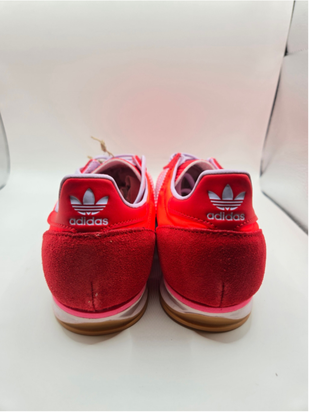 Women's Adidas Sneakers Red and Bright pink/orange size 8 - Picture 4 of 9